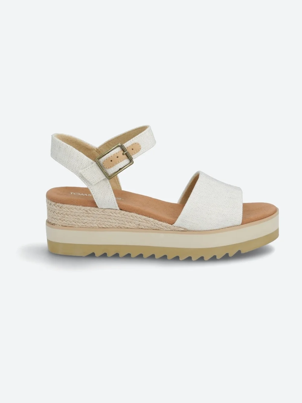 Women’s Toms White Platform Espadrille Sandals - Picture 2 of 7